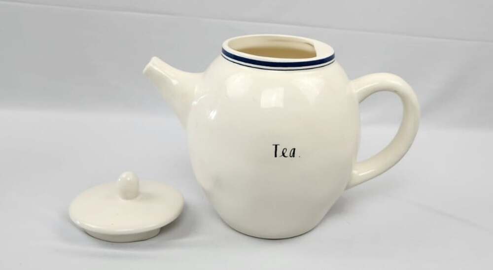 Rae Dunn Teapot Handwritten Letter Says "TEA." Artisan Collection by Magenta